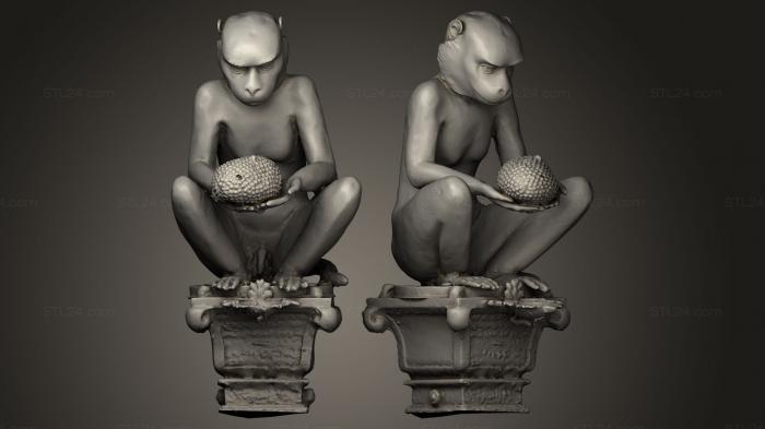 Animal figurines (Golden monkey, STKJ_0051) 3D models for cnc